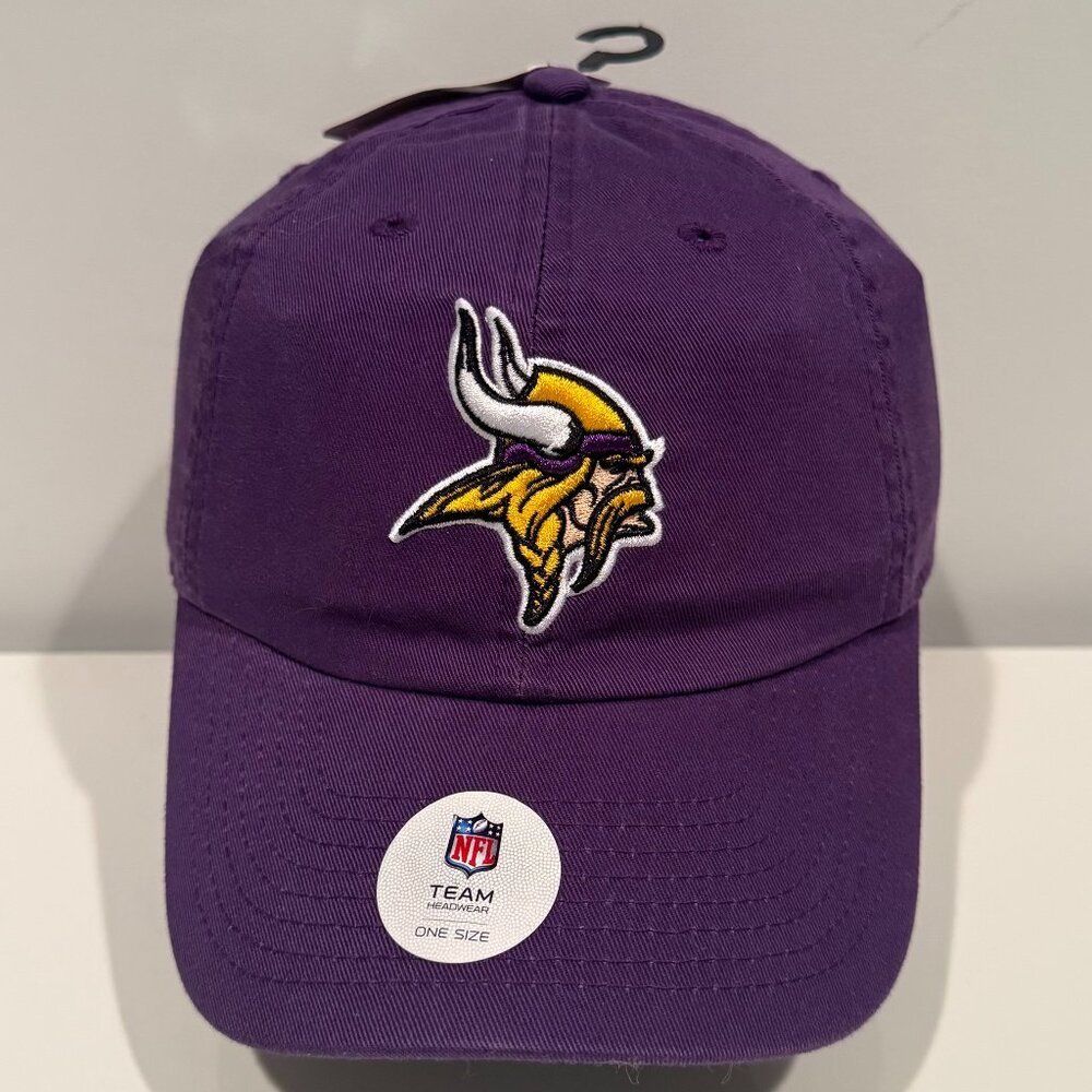 Minnesota Vikings Team Apparel Strapback Adjustable Cap Hat Purple Cotton